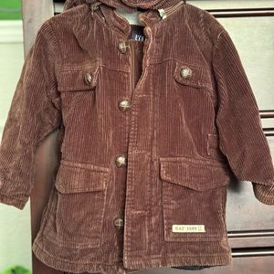 Brown Corduroy Hooded Gap Jacket
